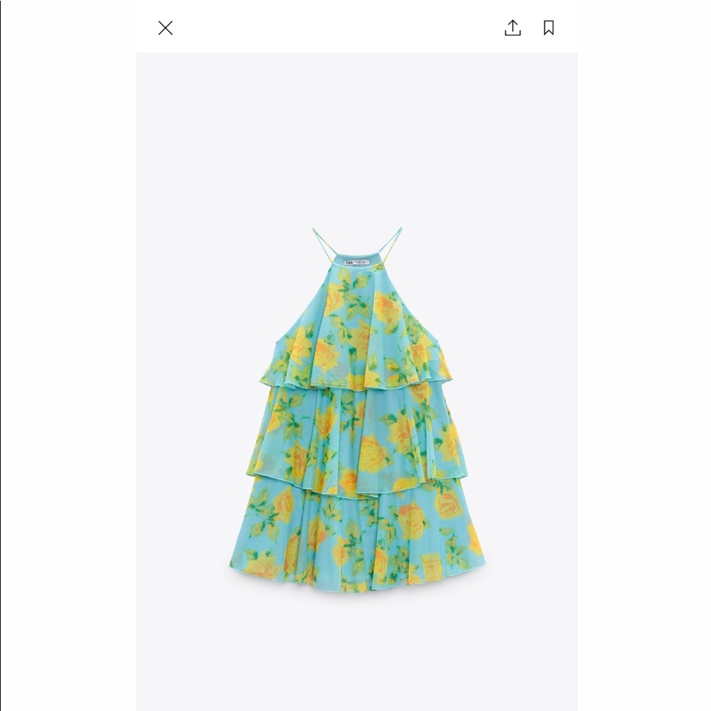 Zara mini tule printed dress